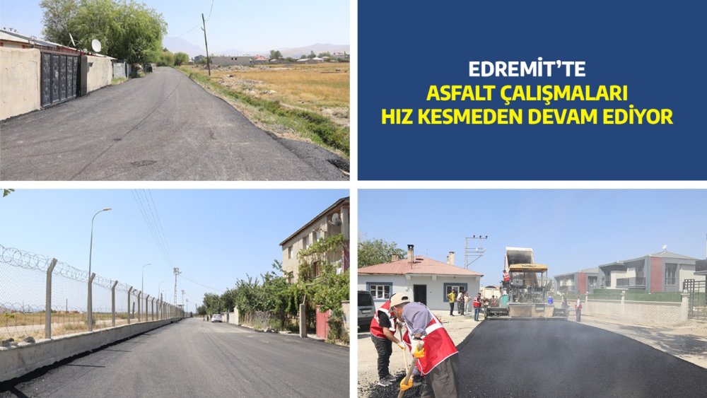 Edremit’te asfalt çalışmaları hız kesmeden devam ediyor
