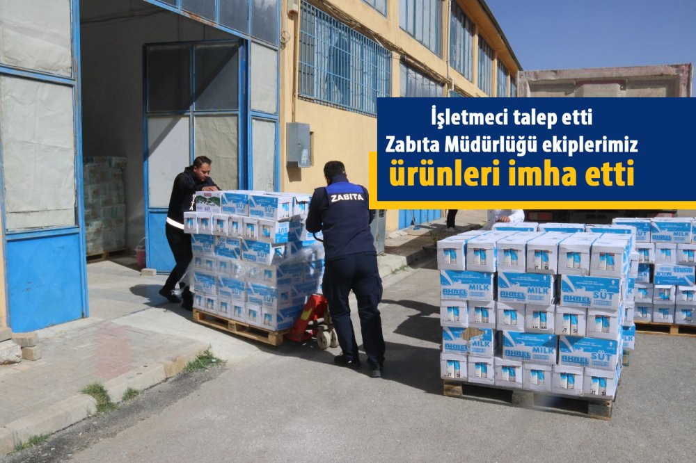 İşletmeci talep etti Zabıta Müdürlüğü ekiplerimiz ürünleri imha etti