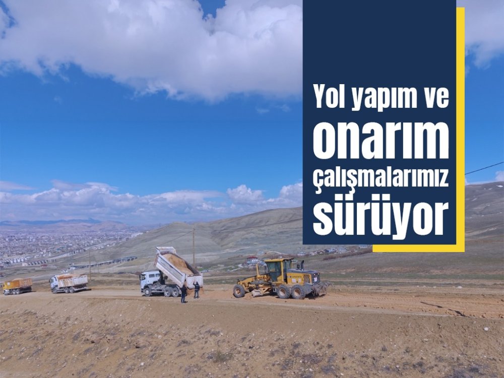 Yol yapım çalışmaları hız kazandı
